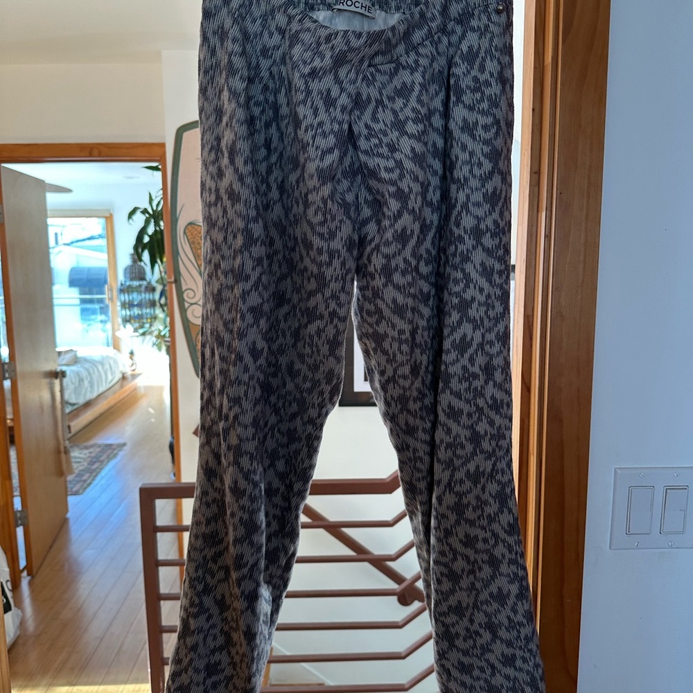Patterned indigo and white pants St Roche Medium